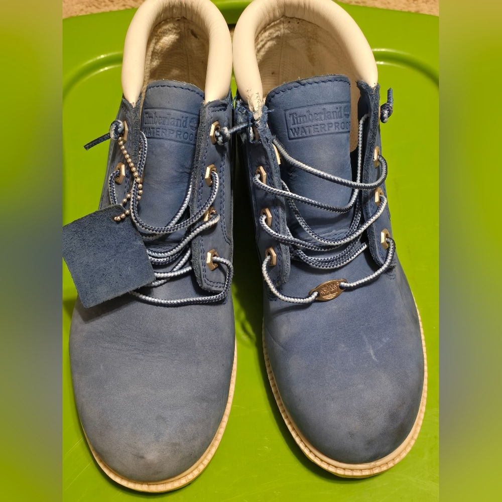 Timberland Waterproof Navy Nubuck Boots
